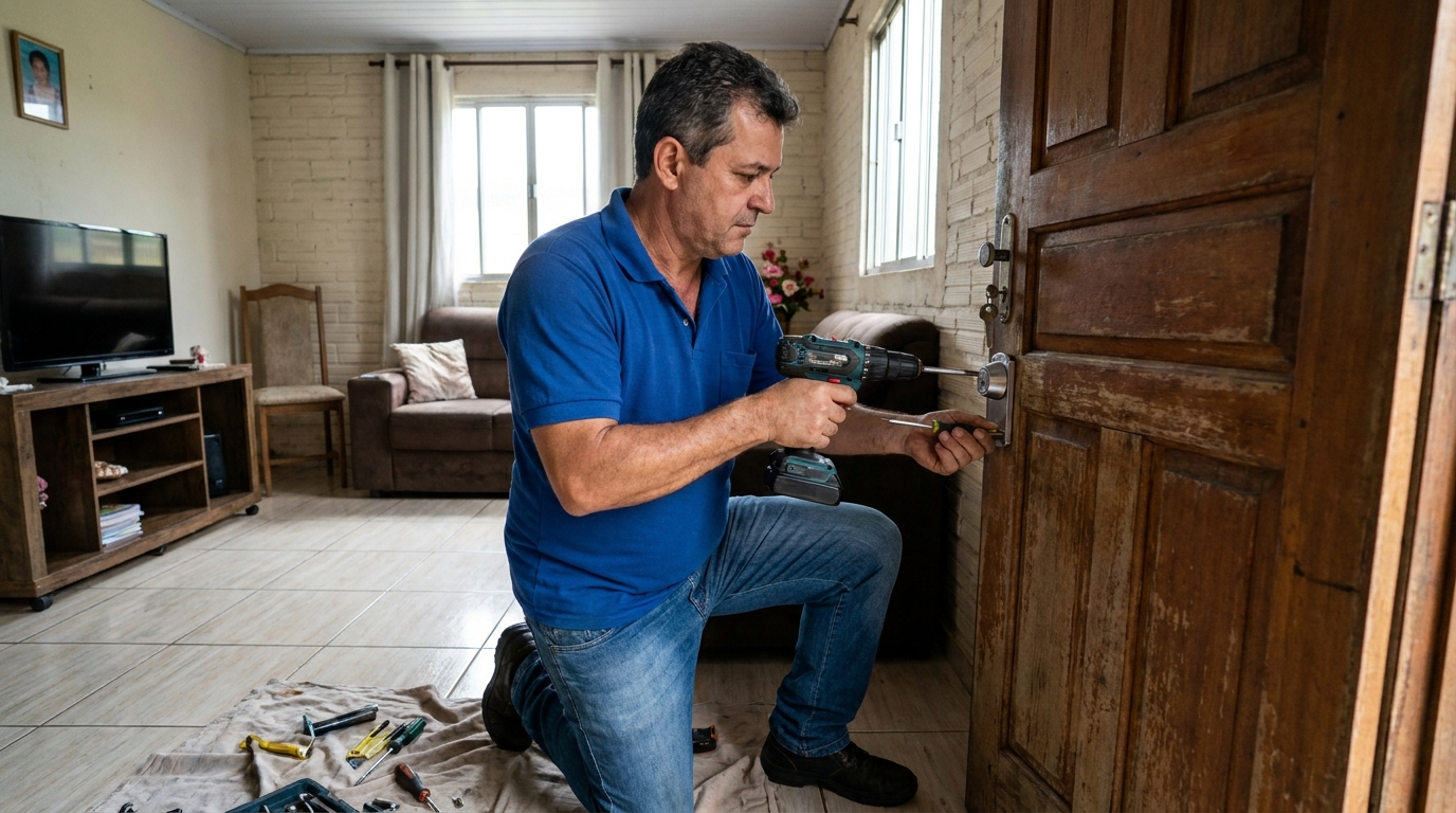 Instalação de Fechadura Digital na Vila Avignon, Mogi das Cruzes‑SP